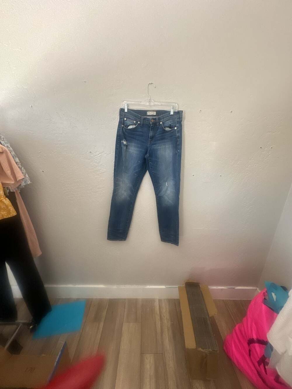 Madewell Slim Boyjean Distressed Denim Jeans Size 28